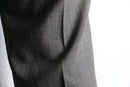 charcoal gray two-tuck wide slacks