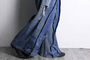 ”Re:make” patchwork stripe denim wide pants