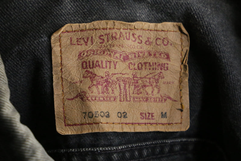 "Levi's" gray color denim tracker jacket