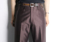 70's shiny brown wide semi tapered pants