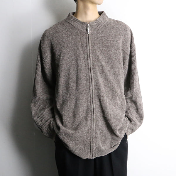 dark gray  zipup knit