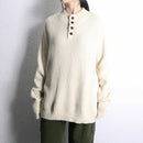 "L.L.Bean" henry neck cotton rib knit