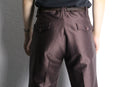 70's shiny brown wide semi tapered pants