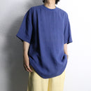 “BOSS” deep blue linen H/S tee shirt