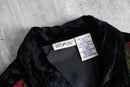 ”WHITE STAG” design patchwork velours jacket