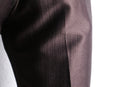 70's shiny brown wide semi tapered pants