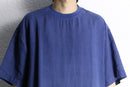 “BOSS” deep blue linen H/S tee shirt