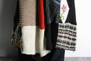 ''Re:make''random knit  docking long skirt