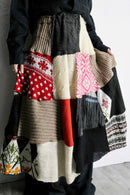 ''Re:make''random knit  docking long skirt