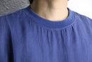 “BOSS” deep blue linen H/S tee shirt