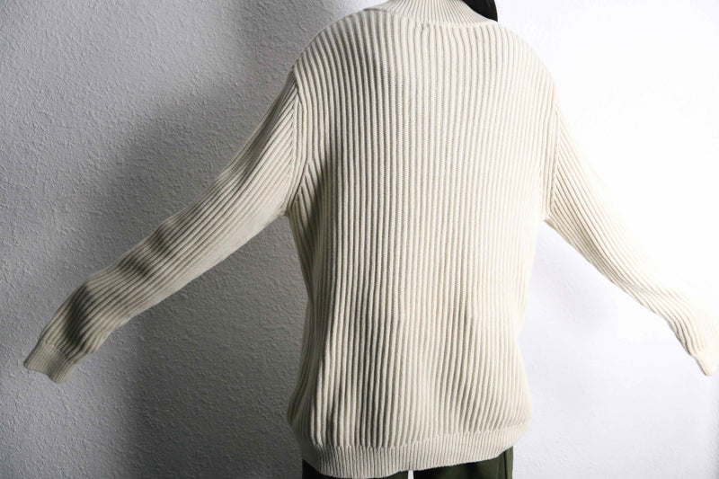 "L.L.Bean" henry neck cotton rib knit