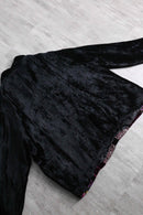 ”WHITE STAG” design patchwork velours jacket