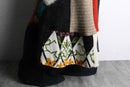 ''Re:make''random knit  docking long skirt
