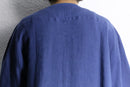 “BOSS” deep blue linen H/S tee shirt