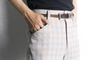 70's “FARAH” check semi flare pants