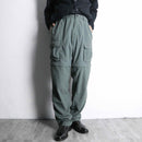sage green color 2way cargo pants