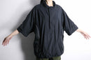 black poly half-zip pullover