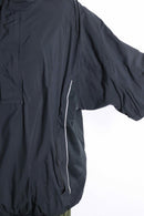 black poly half-zip pullover