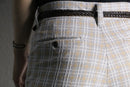 70's “FARAH” check semi flare pants