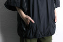 black poly half-zip pullover