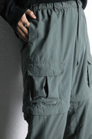 sage green color 2way cargo pants