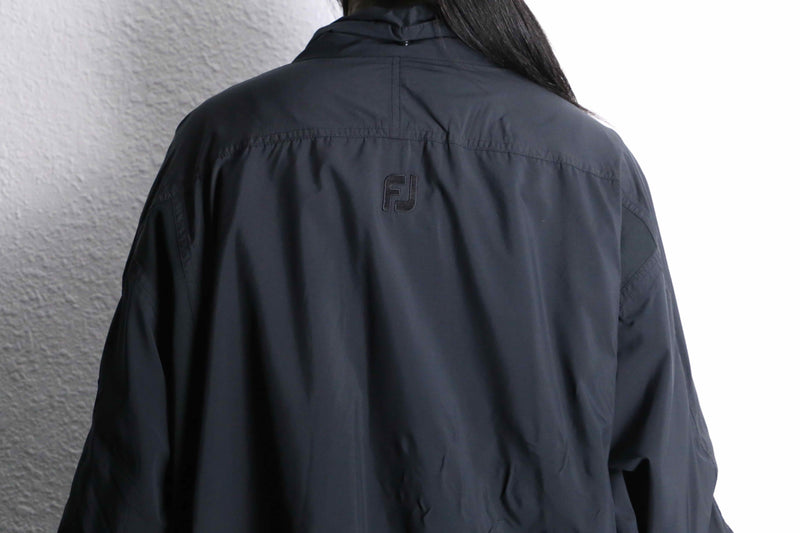 black poly half-zip pullover