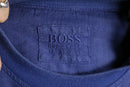 “BOSS” deep blue linen H/S tee shirt