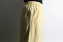 cream beige linen wide baggy flare pants