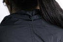 black poly half-zip pullover