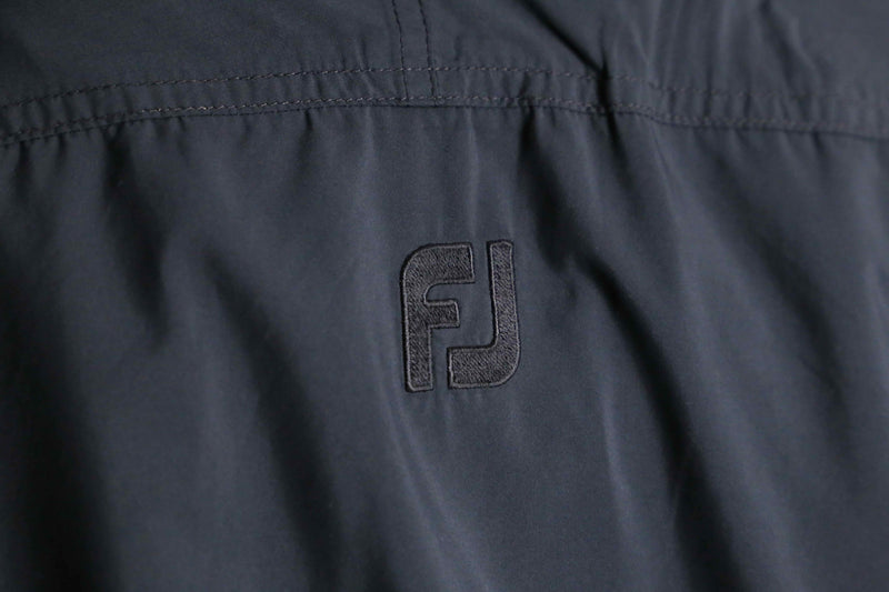 black poly half-zip pullover