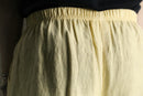 cream beige linen wide baggy flare pants