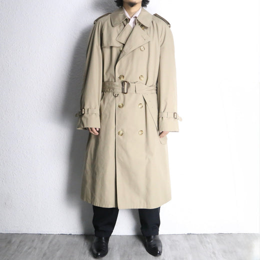 “Brooks Brothers” ivory double breast trench coat