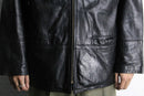 soft leather middle coat