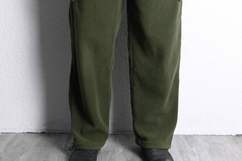 olive fleece easy cargo pants