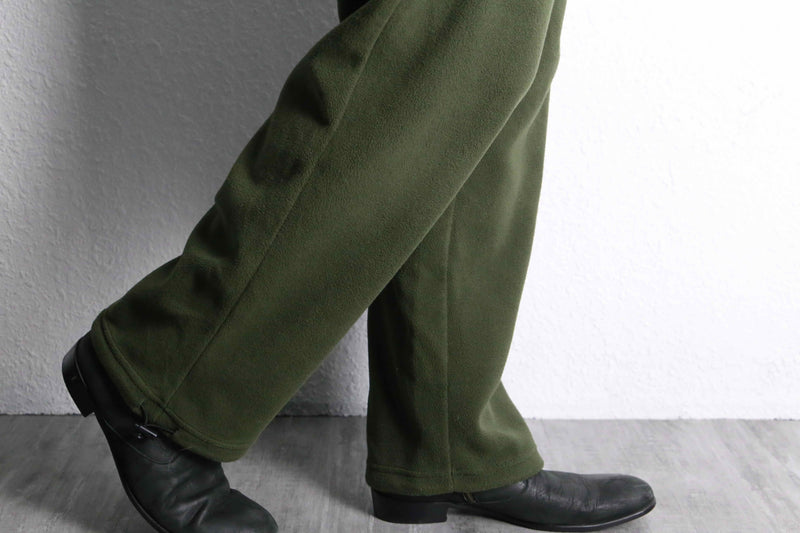 olive fleece easy cargo pants