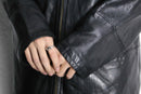 soft leather middle coat