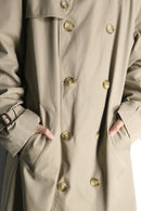 “Brooks Brothers” ivory double breast trench coat
