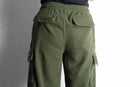 olive fleece easy cargo pants