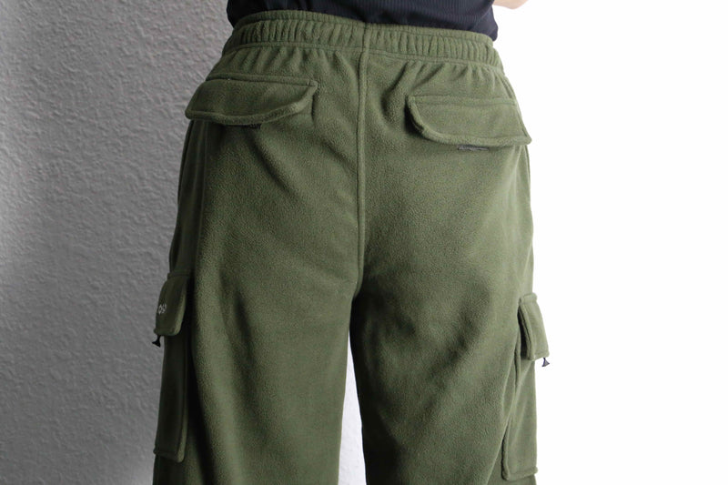 olive fleece easy cargo pants