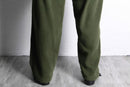 olive fleece easy cargo pants