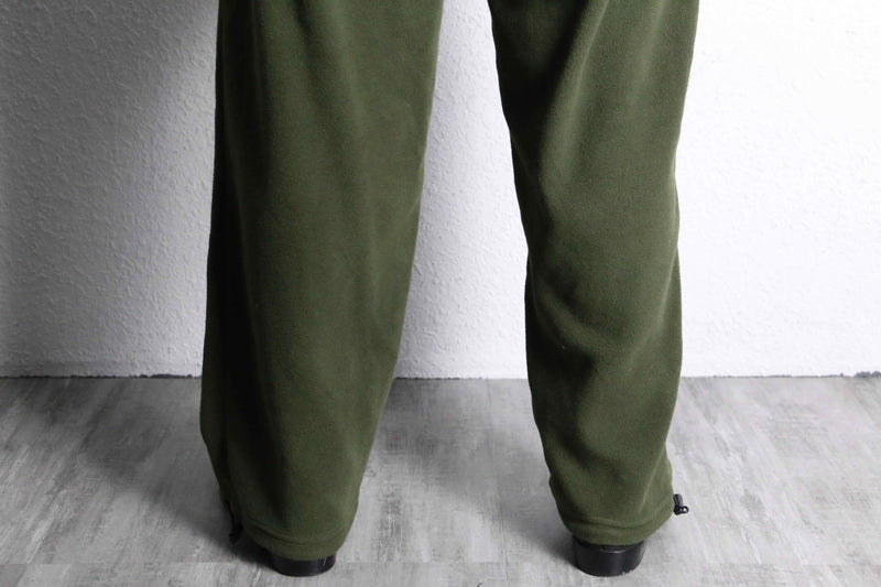 olive fleece easy cargo pants