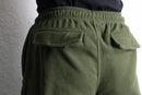 olive fleece easy cargo pants