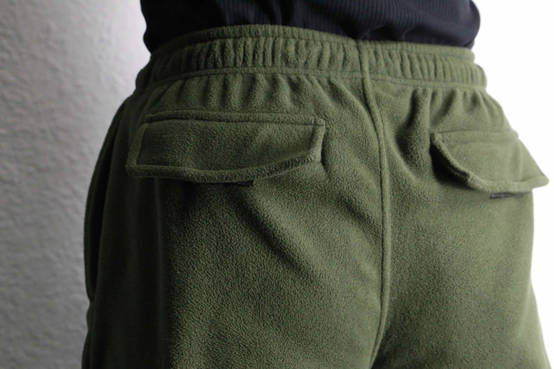 olive fleece easy cargo pants