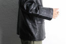 soft leather middle coat