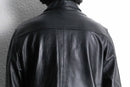 soft leather middle coat