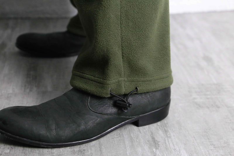 olive fleece easy cargo pants