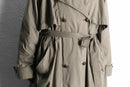 sand beige color poly long trench coat