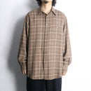 “Zanella” tartan check poly rayon shirt