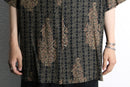 “PERRY ELLIS” total pattern silk H/S shirt