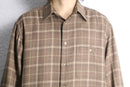 “Zanella” tartan check poly rayon shirt